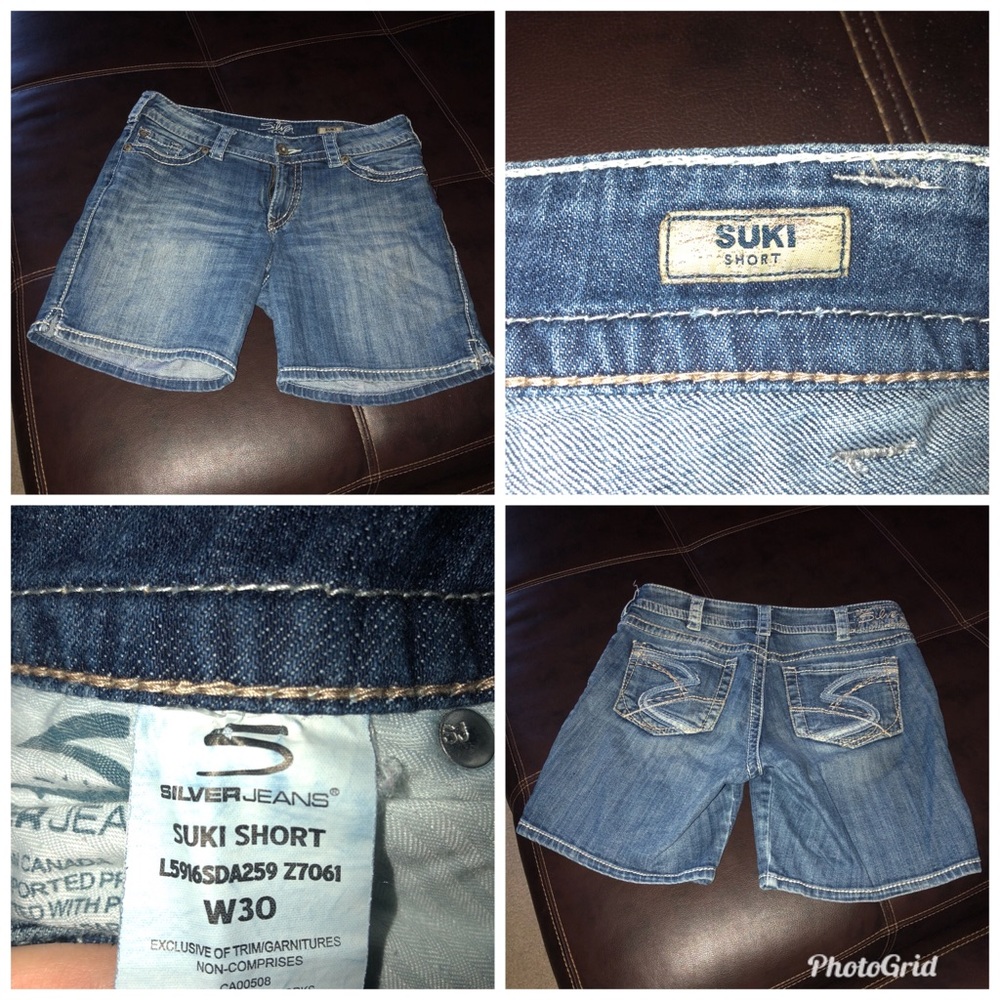 Silver shorts NWOT